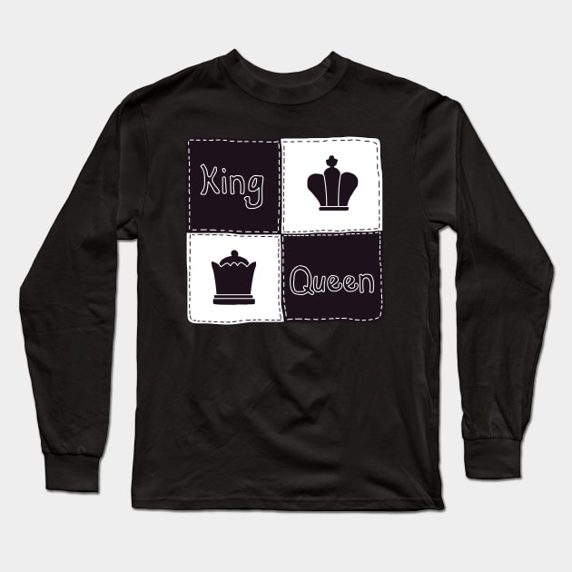 King and Queen Long Sleeve T-Shirt by Neyma Studio